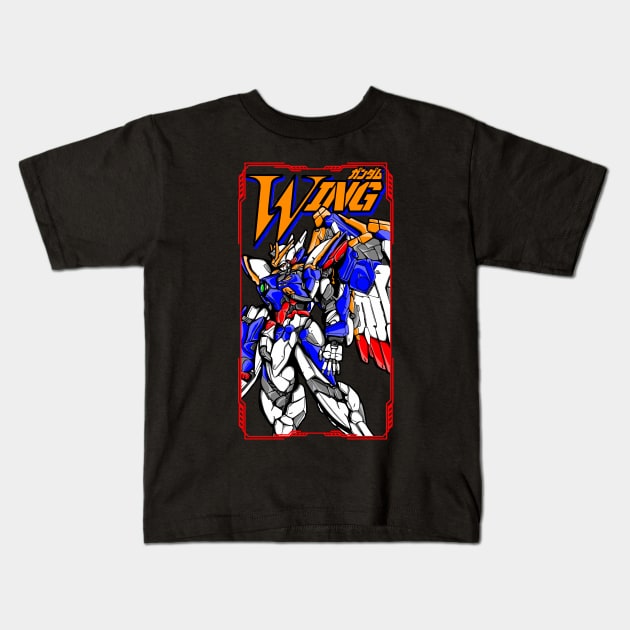 Gundam Wing Kids T-Shirt by Lenimski